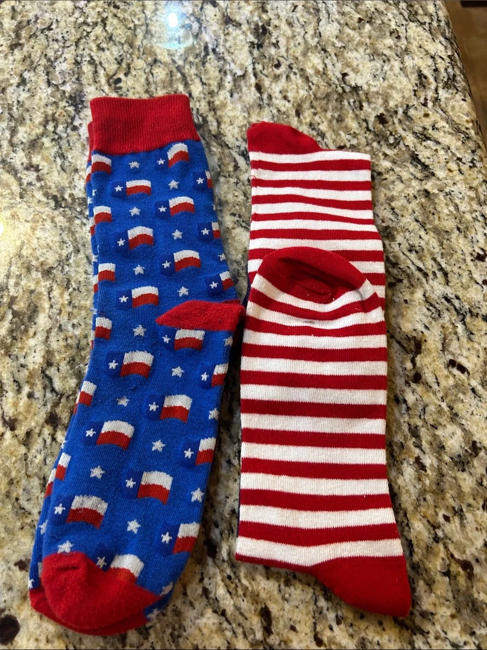 USA Red & Blue Star-Spangled Men's Crew Socks